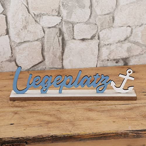 Generisch Schriftzug Liegeplatz MDF/Sperrholz ca.30x7x4cm