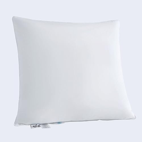 Homyrium Daunenkissen 80x80 Federkissen 80 x 80 cm Kopfkissen Daunen 1600g Federkopfkissen mit Daunen Komfor Schlafkissen Federnfüllung, 100% Baumwollbezug, 1er Pack