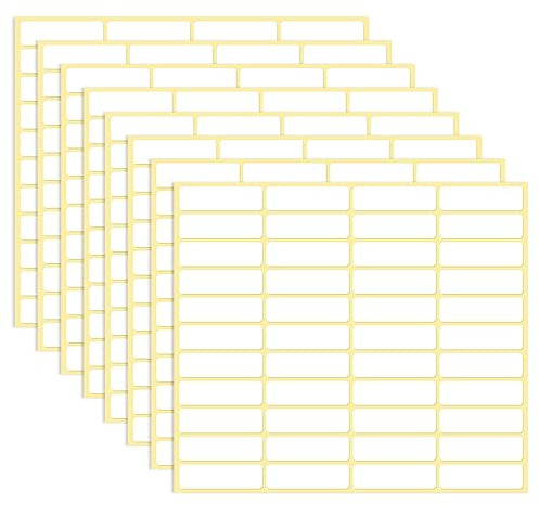 1980 Stück Blanko-Ordner-Etiketten, 1,3 x 4,4 cm, beschreibbare Namensschild-Aufkleber, weiße Namensschild-Aufkleber, kleine Adress-Etiketten für Büro, Dokumente, Dateiklassifizierung