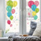 Wandtattoo Loft Fensterbild Karneval Luftballons Girlande wiederverwendbar Frühling bunte Ballons Fasching farbige Kreise, A2 Bogen
