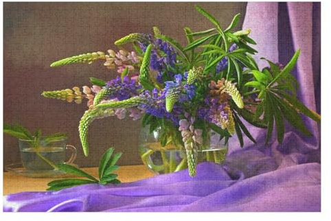Wohnkultur Geburtstag ,Challenging Games Moderne Lernspiel Stress Relief ,1000 StüCk,Lupin Flowers, Colorful, Bouquet, ,Lernspielzeug FüR Kinder Papier 38x26