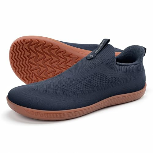 Sosenfer Barfußschuhe Herren und Damen, breite Zehenbox, Slip-On Sneaker | Für Herren und Damen: Breite Zehenbox gibt den Zehen Platz; Mesh sorgt für Luftaustausch. Für Training und trockenen Alltag.