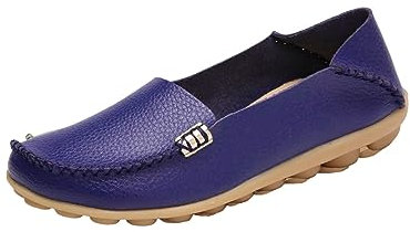 Scarpe da donna impermeabili 985 scarpe casual donna pantofole piatte con suola, comode scarpe singole, mocassini donna, Lilla, 38 EU