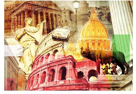 KunstLoft Tapete 'Rom - Collage' 350x245cm Fototapete modern