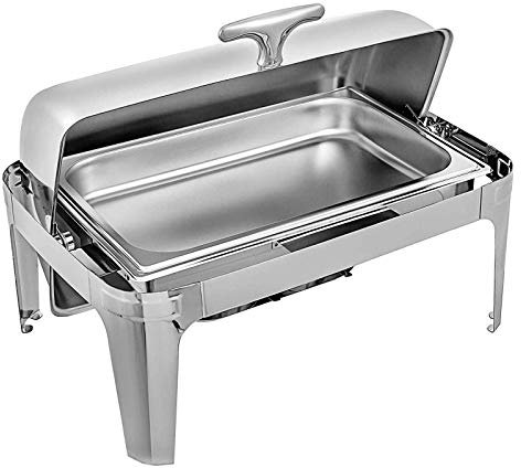 HGJHJJHK Chafing Dish de Acero Inoxidable, Juego de Chafing Dish Calentador de Alimentos Buffet con 2 Chafing Dish Combustible de Gel de Metanol, para Buffet Catering Cocina Fiesta Decoration