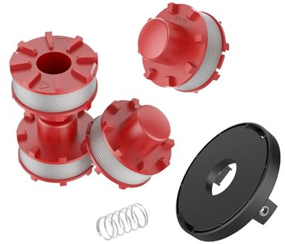 RISELION 3405096 Ersatz Fadenspule Kompatibel mit Einhell Rasentrimmer GE-CT 36/30Li E, 2 mm Durchmesser; 8 m Länge (4 Trimmer Spule +1 Spulenabdeckung + 1 Feder)