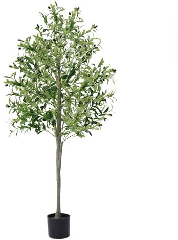 StoneSpace Ulivo finto, 1,8 m, piante finte per interni, ulivo finto, 182,9 cm, decorazione per casa e ufficio