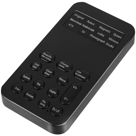CLISPEED Changeur de Voix Mini Carte Externe avec Effets Sonores pour iOS et Amplificateur Portable et Modificateur de Voix Facile à Utiliser