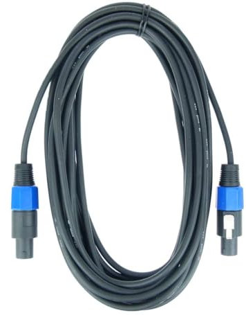 Paccs Lautsprecherverlängerungskabel 10m Schwarz, Speakon auf Speakon, 2x1,5mm², 1 Stück