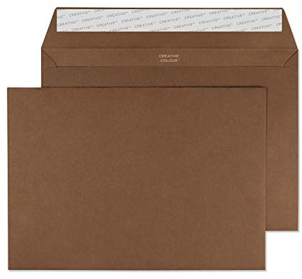 Blake Creative Colour C5 162 x 229 mm 120 gsm Peel & Seal Wallet Envelopes (45323) Milk Chocolate - Pack of 25