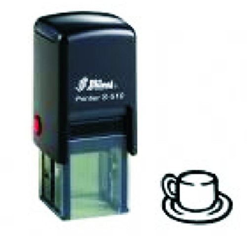 Loyalty Card SELF-Inking Rubber Stamp Coffee Cup 1 (Dry)