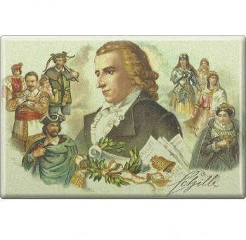Magnet - Friedrich Schiller - Gr. ca. 8 x 5,5 cm - 38371
