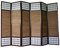 Décoshop26 Paravent 6 Panneaux Marron en Bois et Bambou 264x175 cm PAR06012