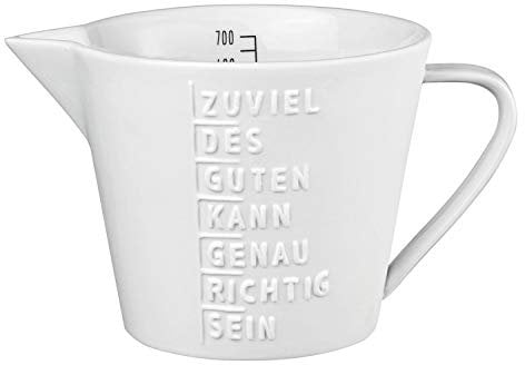 Räder 12665 - Messbecher Zuviel des Guten kann genau richtig Sein - Porzellan - 700 ml