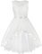 Sunny Fashion Mädchen Kleid Blume Nicht-gerade Weiss Belted Hochzeit Party Brautjungfer Gr. 104, Size 5