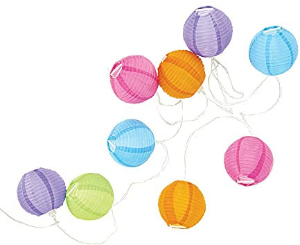 Xanlite Solar-LED-Lichterkette mit 10 Kugeln, mehrfarbig, Länge 5 m, Warmweiß, IP44, für den Außenbereich | SOGRL8COLOR