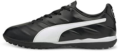 PUMA Unisex King Pro 21 TT Turf Football Trainers, Black White, 42.5 EU