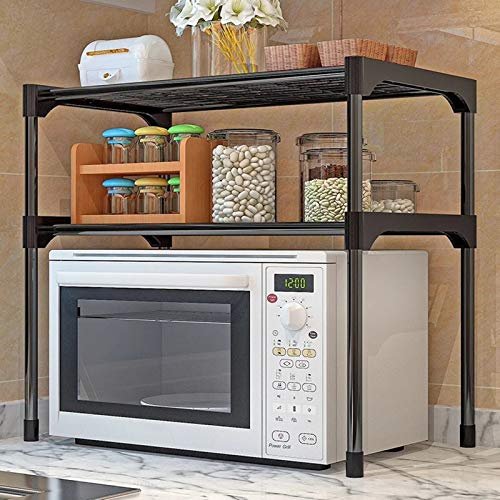 Repisa Para Horno De Microondas Estante de acero inoxidable almacenamiento estante de baño estante de baño vajilla de cocina microondas horno soporte doméstico microondas horno estante Fácil De Instal
