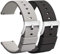 TStrap Montre Bracelets Silicone 22mm - Bracelet de Montre à Dégagement Rapide Caoutchouc Noir Gris Hommes Femmes Sport - Bracelets de Montres étanche pour Smartwatch Boucle Argent - 18mm 20mm