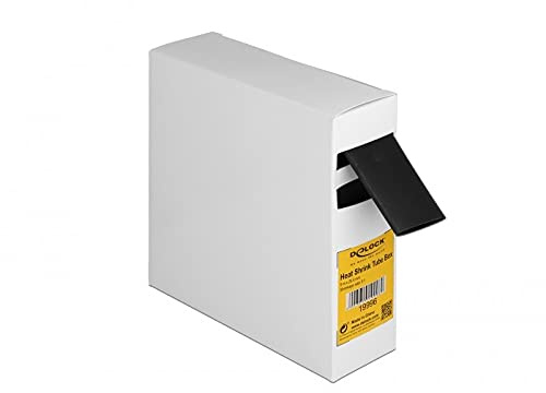 Delock Schrumpfschlauch Box, Schrumpfungsrate 3:1, 5 m x 25,4 mm schwarz