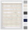 EFIXS Doppelrollo mit Kassette Montage Wand/Decke mit Bohren Breiten: 40-220, Höhe: bis 240 Hier: BxH (220 x 175) cm (Leinen) Premium Duorollo, oder ohne Bohren mit Klemmhalter am PVC-Fenster