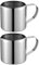 HEMOTON 2 Stücke 60ML Mini Milchkännchen Edelstahl Espresso Kännchen Milchschaumkännchen Espresso Milch Aufschäumen Krug Kaffeetasse Milchkanne Sahnekanne Milchkaffee Krug für Milch Soja Kaffee