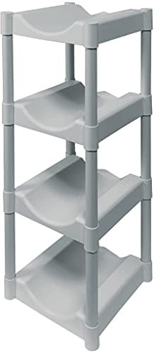 Bottle Buddy Water Racks - 3 and 5 Gallon Bottles - 4-Tray Jug Storage System - Free-Standing Organizer for Home, Office, Kitchen, Warehouse - Grey