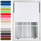 FURNISHED Roller Blinds Thermal Blackout Roller Blind - Trimmable Insulated UV Protection Child Safe Easy Fit Home Office Window Blinds, White, 170W x 165H cm
