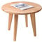 Krok Wood Runder Couchtisch Dresden aus Massivholz in Buche (75 x 75 x 46 cm)