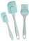 SHULLIN 3 Pack Food Grade Silicone Spatulas Cake Cream Butter Non-Stick Rubber Baking Spatulas BBQ Grill Basting Brushes Baking Pastry Cooking Brushs Set for Cooking Baking Cake Decorating(Green)