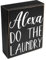 Elegant Signs Alexa Do The Laundry Box Schild – Waschküchen-Dekoration – 12,7 x 15,2 cm lustige Bauernhaus-Dekoration für Zuhause