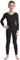 Agoky Unisex Mädchen Jungen Basic Ganzkörperanzug Einteiler Schlafanzug Jumpsuit Kostüm Ballettanzug Overall Langarm Body Schwarz 158-164