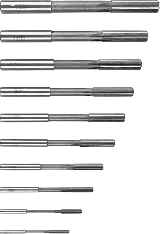 10-teiliges Reibahlen-Set 1/8-15/32 Zoll, HSS H8 Bohrfutter-Reibahle für Drehmaschinen, gerades Bohrfutter-Maschinenschneider, Fräsreibahle-Set (3 mm, 4 mm, 5 mm, 6 mm, 7 mm, 8 mm, 9 mm, 1 mm, 12 mm)