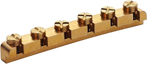 Jiayouy 42mm Electric Guitar Nut Adjustable Height Brass Nut for Gibson Les Paul LP Style 6-string Guitar (Small)