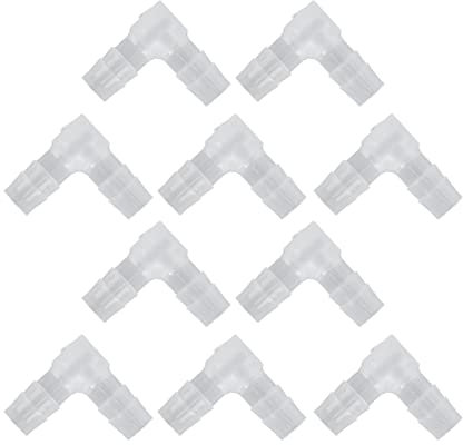 10pcs Plastic Hose Connector for Elbow Hose, 90 Degree Elbow Hose Connector Plastic Elbow Hose Barb with Good Stiffness for Fish Tank (8mm)