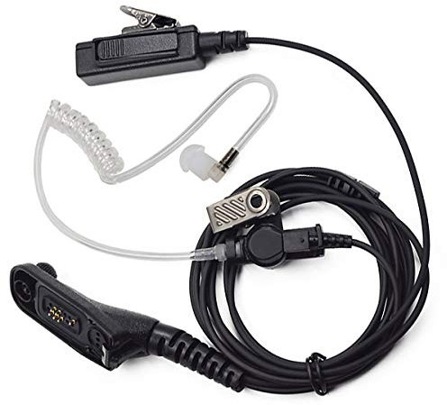 DaMohony Covert Air Acoustic Tube Earpiece Security Headset Headset PTT und Mikrofon, Zwei-Wege-Radio Walkie Talkie DP4400 DP4401 DP4600 DP4800 DP4801