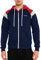 Ywenaisy Sweatjacke Herren mit Kapuze Kapuzenjacke Herren Zip Hoodie Herren Hoodie Herren mit Reißverschlus Farbblock Pullover Herren(08#Rot-Blau,L)
