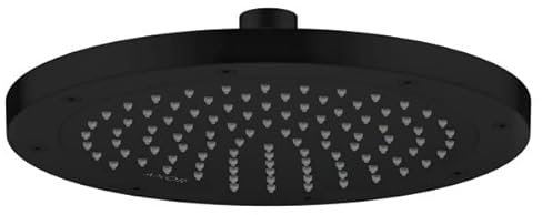 Hansgrohe AXOR ShowerSolutions Duschkopf 245, 1 Strahlart, wassersparend, 35381, Farbe: Schwarz Matt