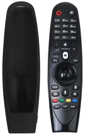 Custodia Cover Telecomando in Silicone Compatibile con Televisione TV LG AN-MR18BA / AN-MR19BA/ AN-MR20GA Smart TV Series Remote Control Antiscivolo (Black)
