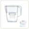 LITTLE BALANCE 8592 Carafe filtrante Claire + 3 cartouches filtrantes, Réduit microplastiques, chlore, calcaire et autres impuretés, 2.5 l, Débit ultra rapide, Plastique sans BPA, Blanc