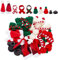 arricraft 80 Pcs Mini Christmas Hats, 10 Styles Christmas Mini Santa Hat and Scarf Set Christmas Theme Wine Bottle Cover Sets for DIY Crafts Wine Bottles Cover Home Christmas Decor
