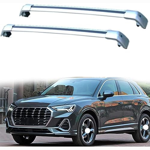 DachträGer RelingträGer, für Audi Q3 [F3] 5 Door SUV 2019-2022 Aluminium Dachträger Gepäckträger Fahrradträger Dachboxen Dach Gepäckablage Railing Track Zubehör,A