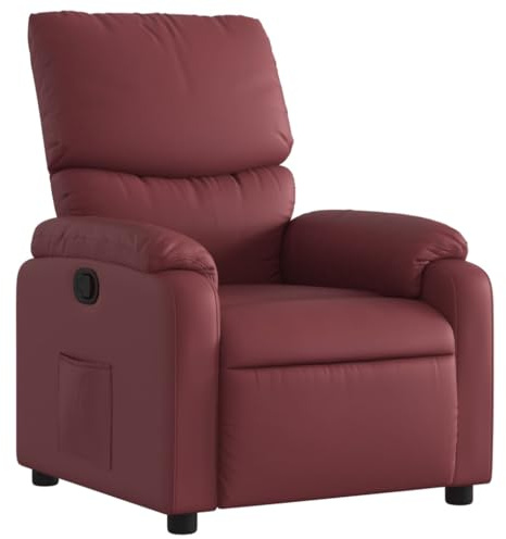 vidaXL Relaxsessel Weinrot Kunstleder
