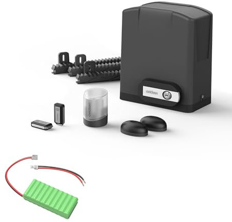 Avidsen - Motorisation connectée pour Portail Coulissant avec Batterie de Secours - 4m Extensible à 8 m - jusqu'à 500 kg Orea Connect