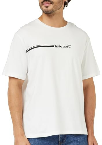 Timberland Men's Short Sleeve tee 3 tier3 T-Shirt, White, L