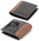 Portefeuille en Cuir Personnalisé Homme avec Initiales Photo Nom Cadeau de Fête des Pères pour Papa Grand-père Porte-Cartes RFID Cadeau Personnalisé pour Noël Anniversaire Saint-Valentin (A)