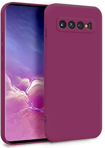 MyGadget Coque pour Samsung Galaxy S10 - Case Protection Rigide Anti Choc avec Doublure Microfibre - Bordeaux