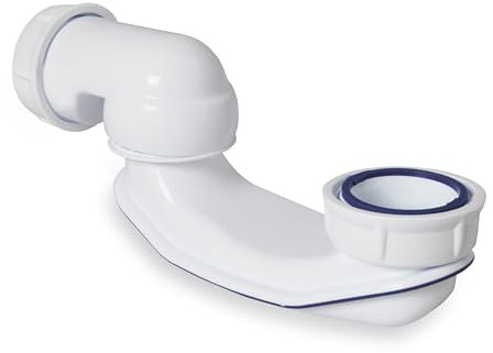 Waters - Sifone salva-spazio regolabile per rifiuti da bagno (guarnizione ad acqua) per 95 mm + vuoti