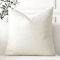 Artscope 1er Set Kissenbezug Einfarbig Wurfkissenbezug Leinen Kissenbezüge 50x50cm Moderne Dekokissen Kissenhülle Set Kissen Fall für Sofa Schlafzimmer Zuhause Dekor, Creme Weiß