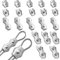 Drahtseilklemme 3mm, 20 Stück 304 Edelstahl Seilklemme Set M3 Seilverbinder Drahtseil Clip Stahlseil Duplex Klemme Kabelklemme für Seile Drahtkabel Wäscheleine Markise Fixiert